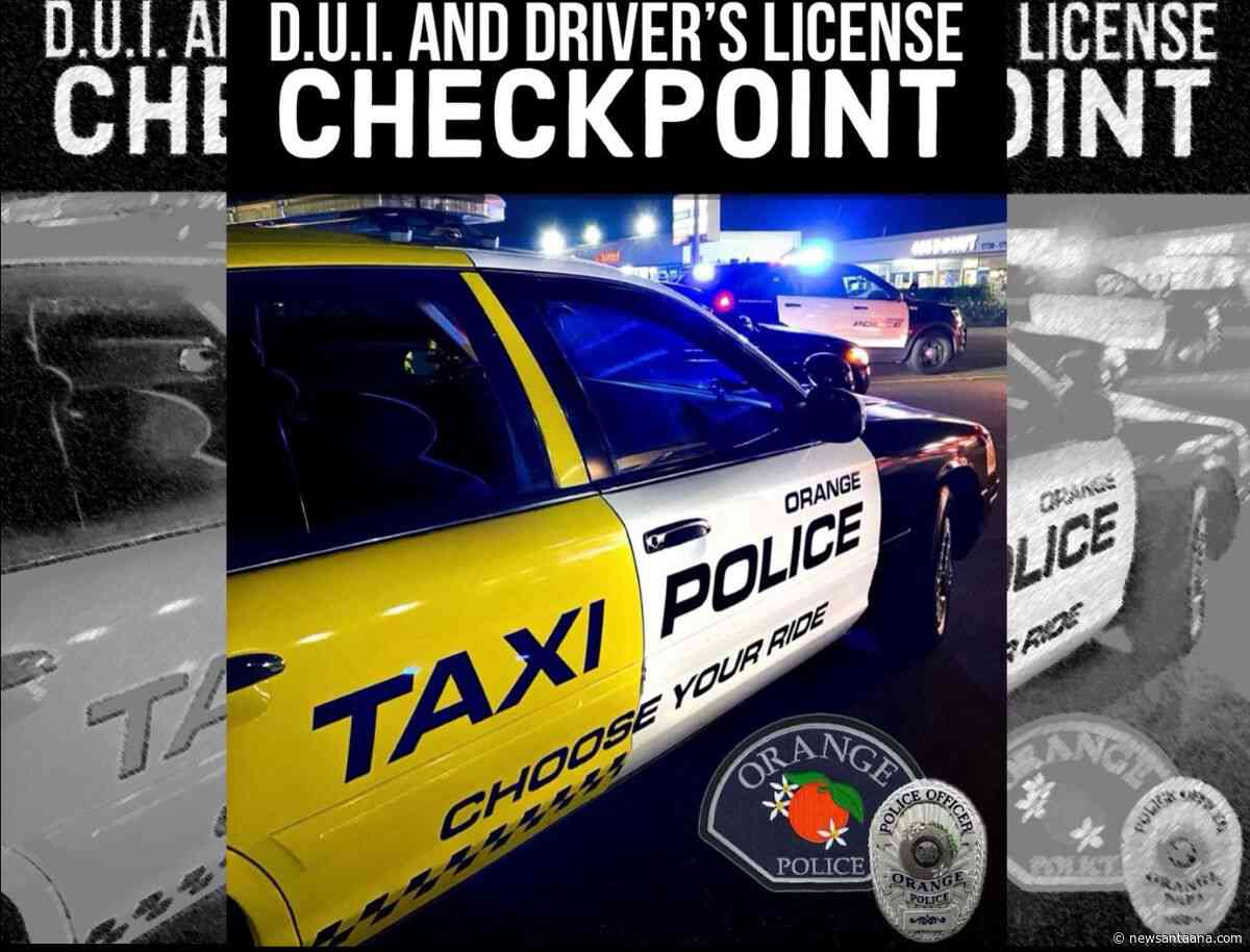 The Orange Police Department will conduct a DUI and Driver’s License checkpoint tonight