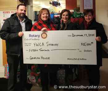 Rotary Club of Sudbury steps up for YWCA Genevra House with $15,000 donation