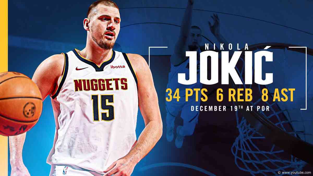 Nikola Jokić Full Game Highlights vs. Trailblazers 📺 | 12/19/24