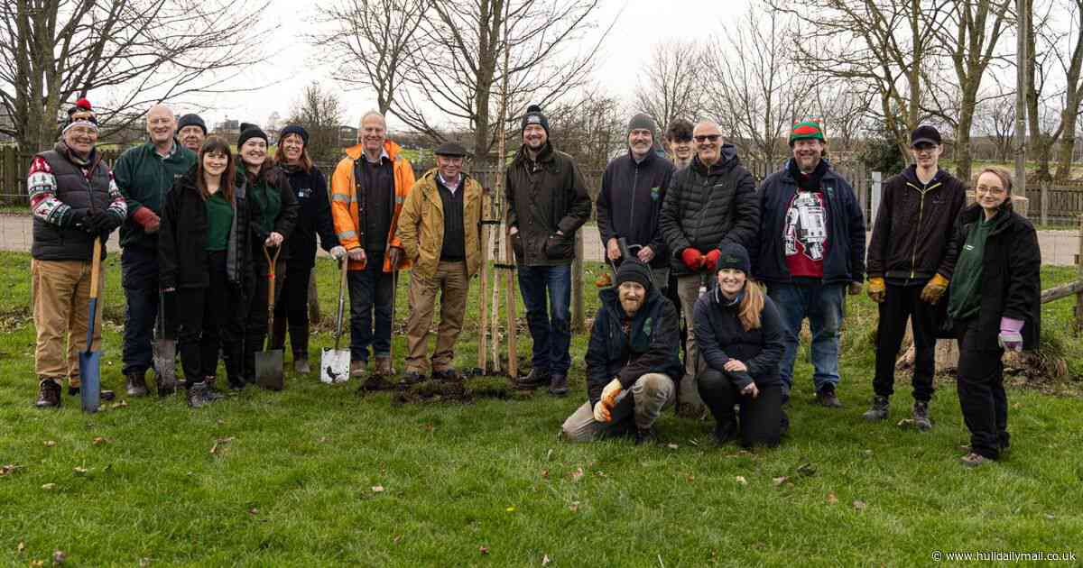 Humber Forest plant hundreds of trees at Driffield Showground