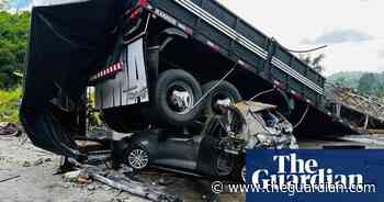 At least 22 people killed as bus and truck collide in Brazil