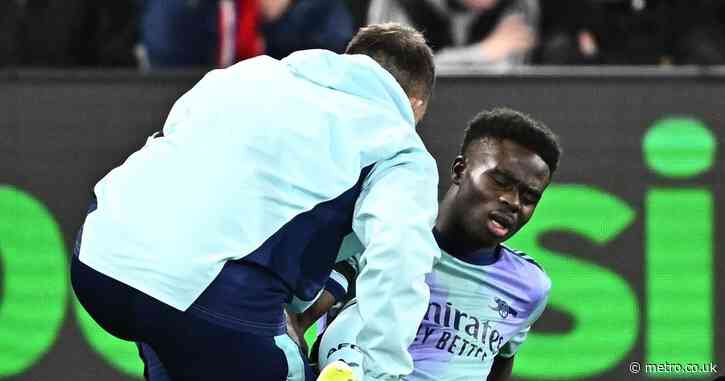 Arsenal suffer Bukayo Saka injury blow against Crystal Palace