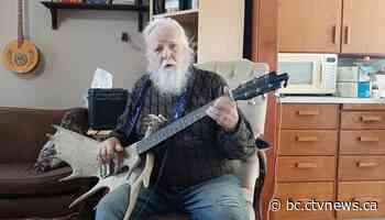 Music maker, 88, creates unique horn section, with moose antler bass guitar and cello