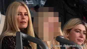 Claudia Schiffer, 54, enjoys a rare outing with her lookalike daughters Clementine, 20, and Cosima, 14, as they watch Brentford's Premier League tie with Nottingham Forest