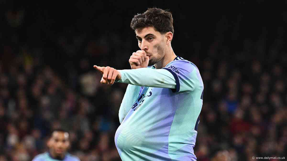 Arsenal star Kai Havertz pulls out special celebration to dedicate goal against Crystal Palace to his wife Sophia