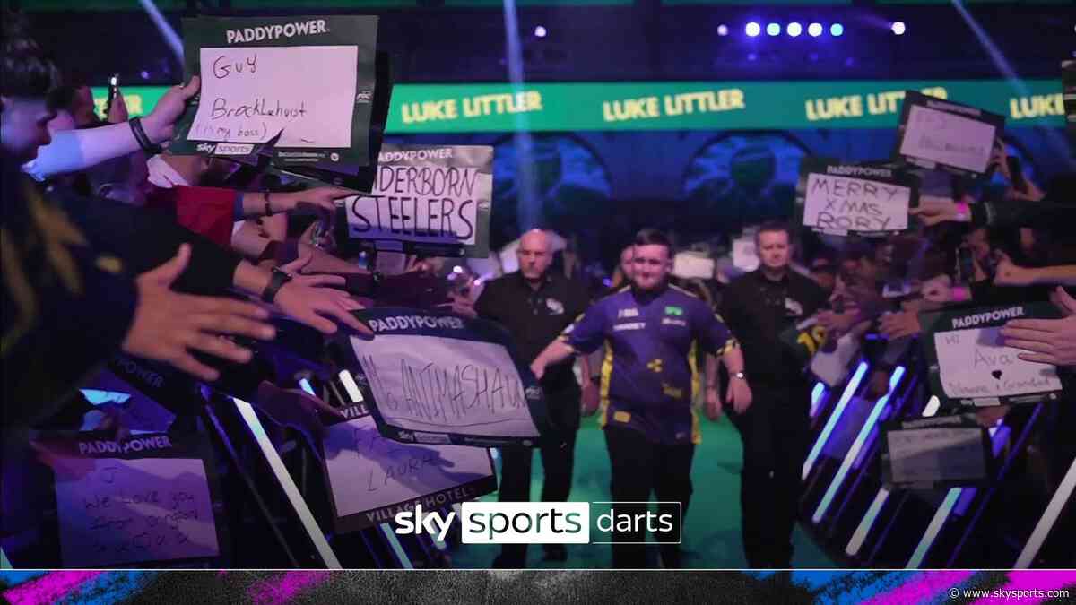 Littler's electric entrance for first time at this year's World Darts Championships!