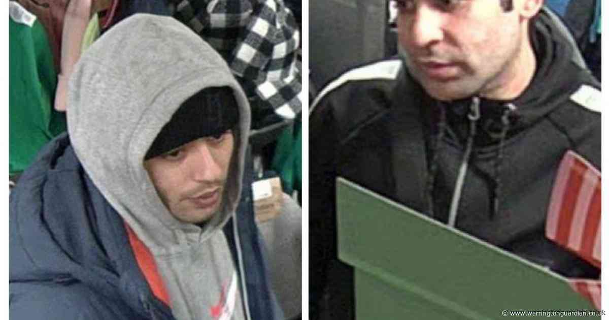 Police looking for these two men after theft and damage incident at TK Maxx