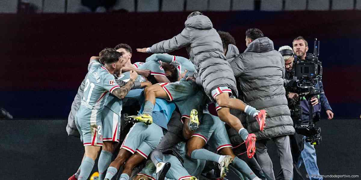 Así fue el éxtasis del Atlético de Madrid en Montjuic