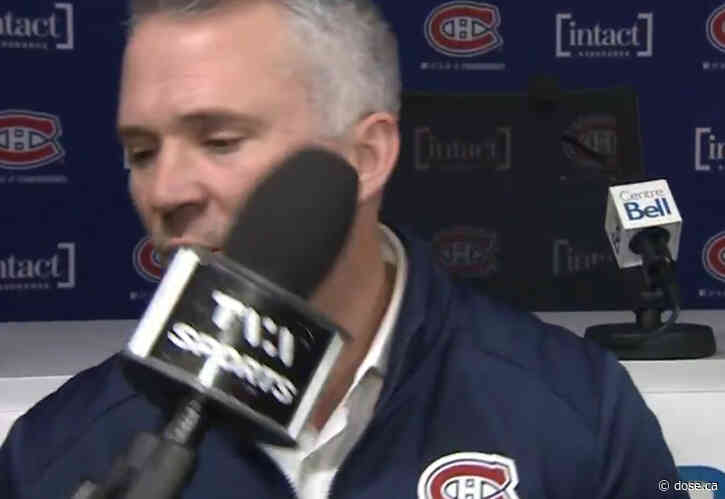 Martin St-Louis is furious after a question about Cayden Primeau.