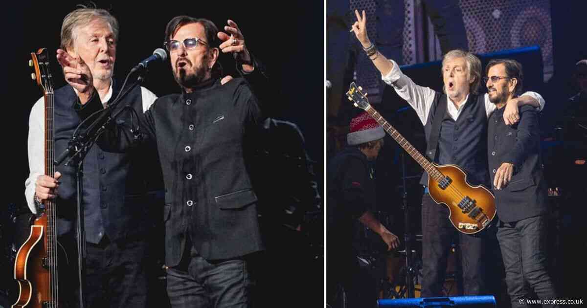 Beatles reunion: Paul McCartney, 82, and Ringo Starr, 84, perform together in epic footage