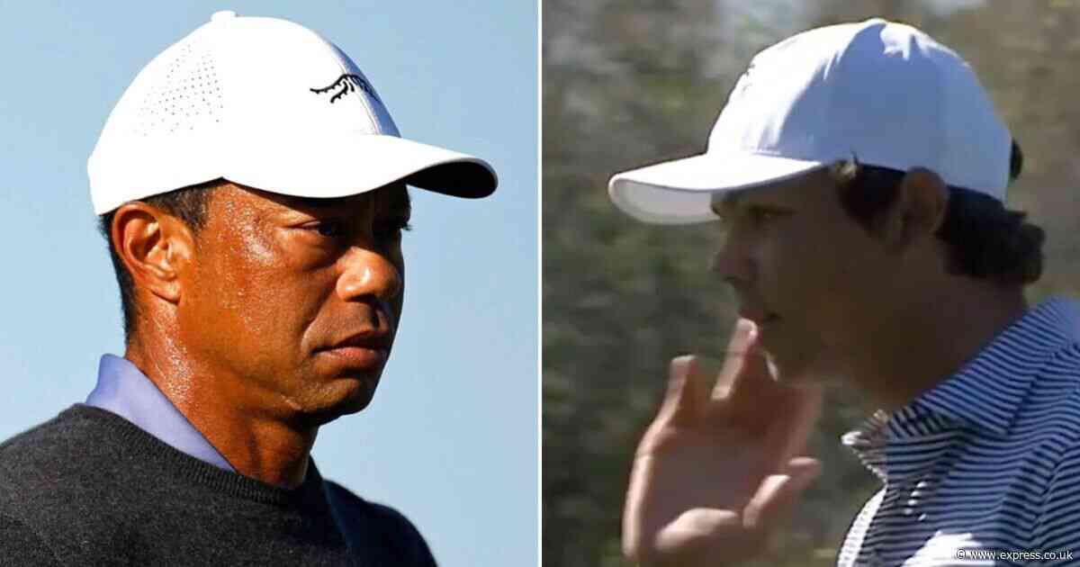 Tiger Woods given order by son Charlie on course as caddie intervenes with remark