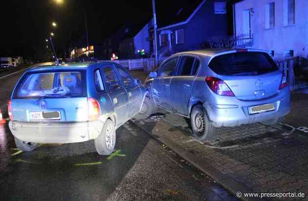 POL-HAM: Unfallflucht, Opel Corsa knallt in geparkten PKW, Verursacher werden von der Polizei ermittelt