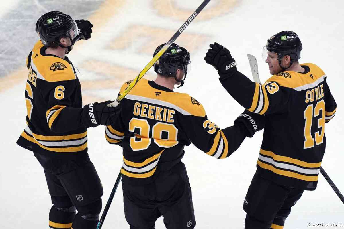 Morgan Geekie scores go-ahead goal as Bruins send Sabres to 13th straight loss with 3-1 win