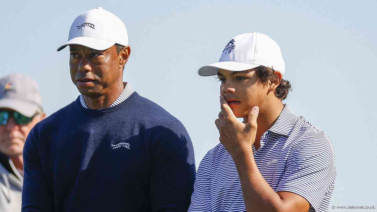 Tiger Woods and son Charlie share the PNC Championship lead as golf's biggest star returns from sixth surgery