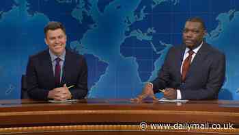 Colin Jost's stunned reaction as SNL audience CHEERS for very awkward reason