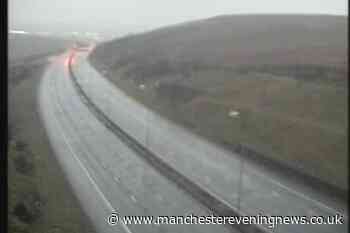 M62 lanes closed overnight after snow falls on motorway