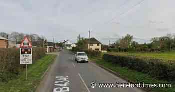 Emergency road closure after water main bursts in Herefordshire village