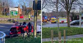 Three in hospital with serious injuries after crash near park and ride