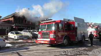 Four people taken to hospital, 1 critical after house fire in Etobicoke: paramedics