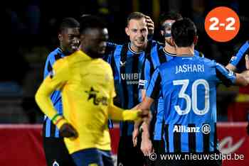 Club Brugge knokt zich ondanks dubbele achterstand naar een punt op het veld van Union, Nilsson nekt ex-ploeg