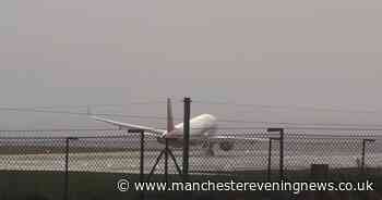 Aborted landings and wobbly planes at Manchester Airport as strong winds batter region