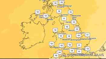 UK will be HOTTER than a Greek island on Christmas Day: Weather map reveals where Britons will get to bask in double-digit temperatures for their festivities