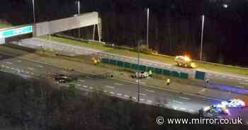 M74 crash horror as Porsche driver dead and two others rushed to hospital