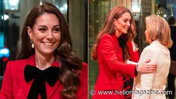 The Princess of Wales kisses Duchess Sophie during private moment at Christmas carol service