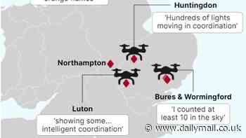 The drone map of Great Britain: Our interactive guide shows how sightings are pouring in as US airbases are buzzed in UK and New Jersey is hit by UFO panic