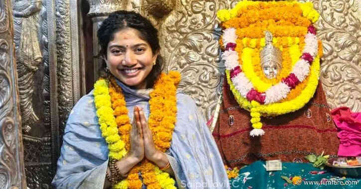 Sai Pallavi looks elegant as she visits Annapurna temple