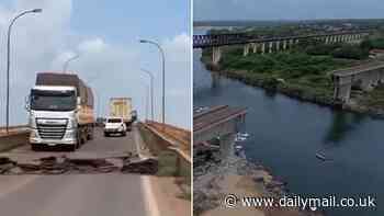 Brazil bridge collapse caught on camera as two are killed and 14 remain missing