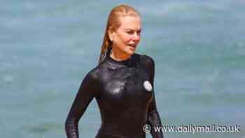 Bond-i girl! Nicole Kidman, 57, shows off her incredibly toned figure in tiny wetsuit at Bondi Beach alongside her mini-me niece Lucia, 26