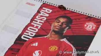 Marcus Rashford 'features in Manchester United's official 2025 calendar for January - despite being linked with a move away from the club in next month's transfer window'