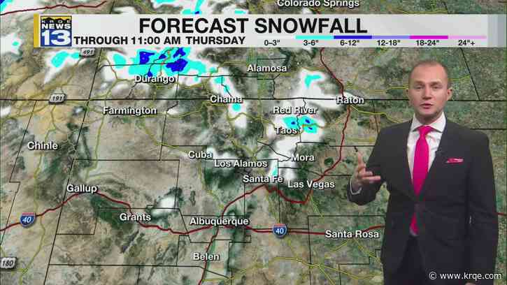 Snow will fall on Christmas day for parts of New Mexico