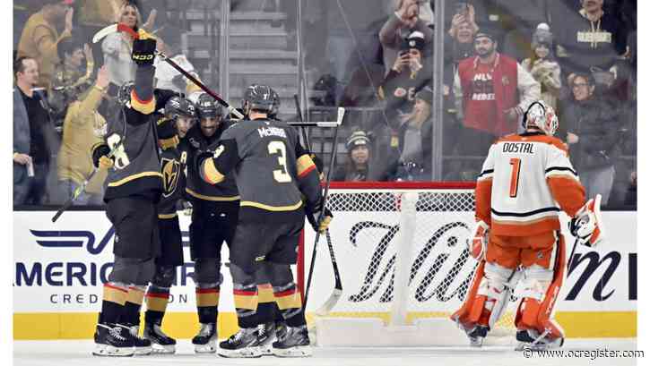 Ducks can’t solve Golden Knights, who complete season sweep