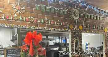 A Welsh cafe has turned itself into an amazing edible gingerbread house