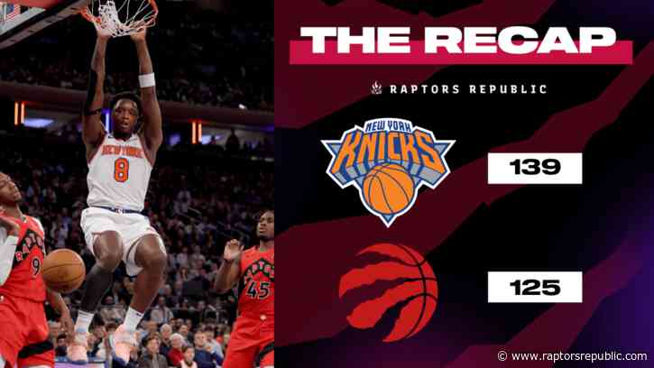 Raptors drop eighth straight game in loss to OG Anunoby and New York Knicks