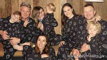 Gordon Ramsay wears matching Christmas pyjamas with wife Tana and their children as he shares adorable festive snap