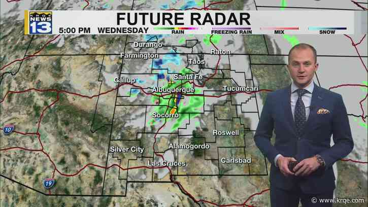 Snow and rain moves in parts of New Mexico Christmas Day