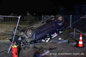 Spektakulärer Unfall in Hövelhof in der Heiligen Nacht