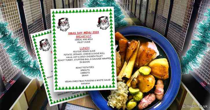 Britain’s most dangerous prisoners get Quorn roasts and vegan rolls for Christmas dinner