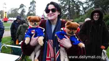 Royal superfans arrive early to catch a glimpse of Kate and the others when they take their Christmas Day walk to church