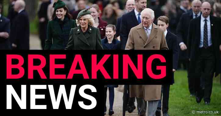 Royal Family including King and Kate arrive at Sandringham for Christmas service