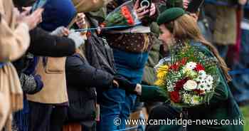 Kate hugs cancer patient after Christmas Day service at Sandringham