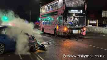 Passers-by 'pull young girl from wreckage' after Skoda ploughs into bus on Christmas Eve