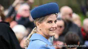 Duchess Sophie is beautiful in blue as she walks to church with daughter Lady Louise