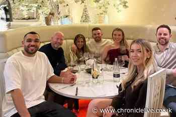 Alan Shearer and family celebrate Christmas at Newcastle restaurant as rugby star joins