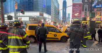 New York Christmas Day horror as taxi ploughs into crowd leaving multiple people injured