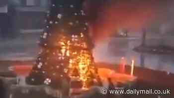 MARK ALMOND: Burning Christmas tree fills Syrian Christians with fear of what's to come