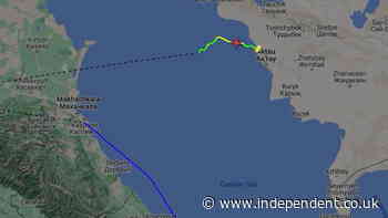 Flight tracker shows path of doomed Azerbaijan Airlines plane